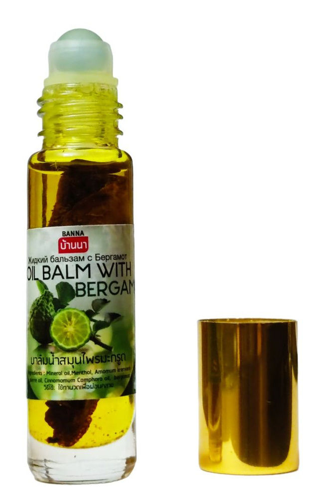 Banna Бальзам - масло Oil Balm With Herb Bergamot роликовый ингалятор с Бергамотом, 10 гр  #1