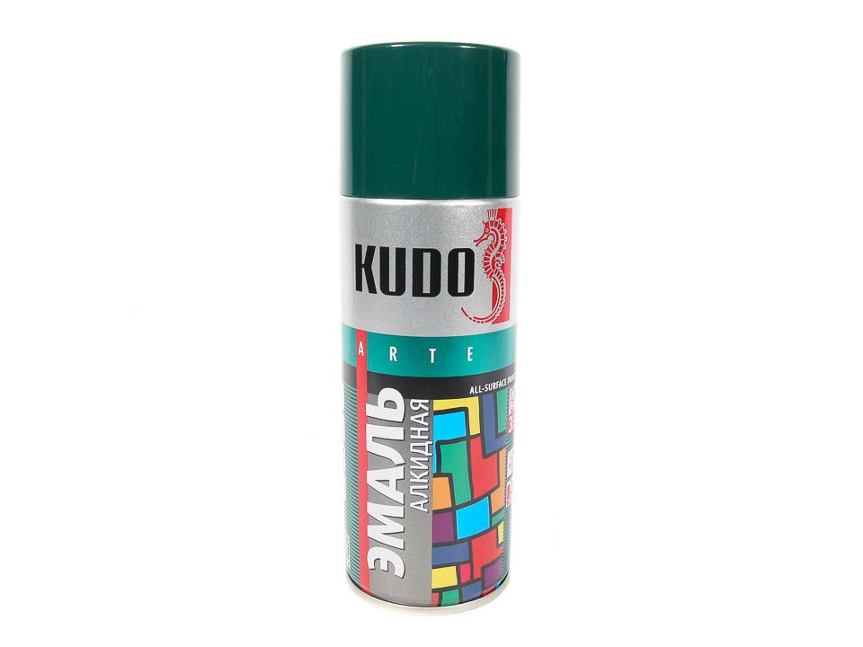 Краска аэрозольная темно-зелёная KUDO 520 мл #1