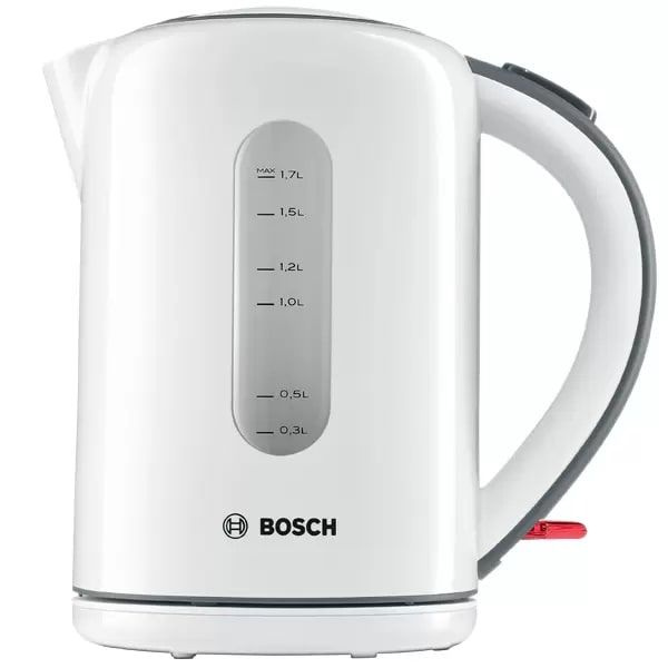 Чайник электрический Bosch TWK7601 белого цвета, мощность 2200 Вт, объем 0.7 л, корпус из пластика, длина #1