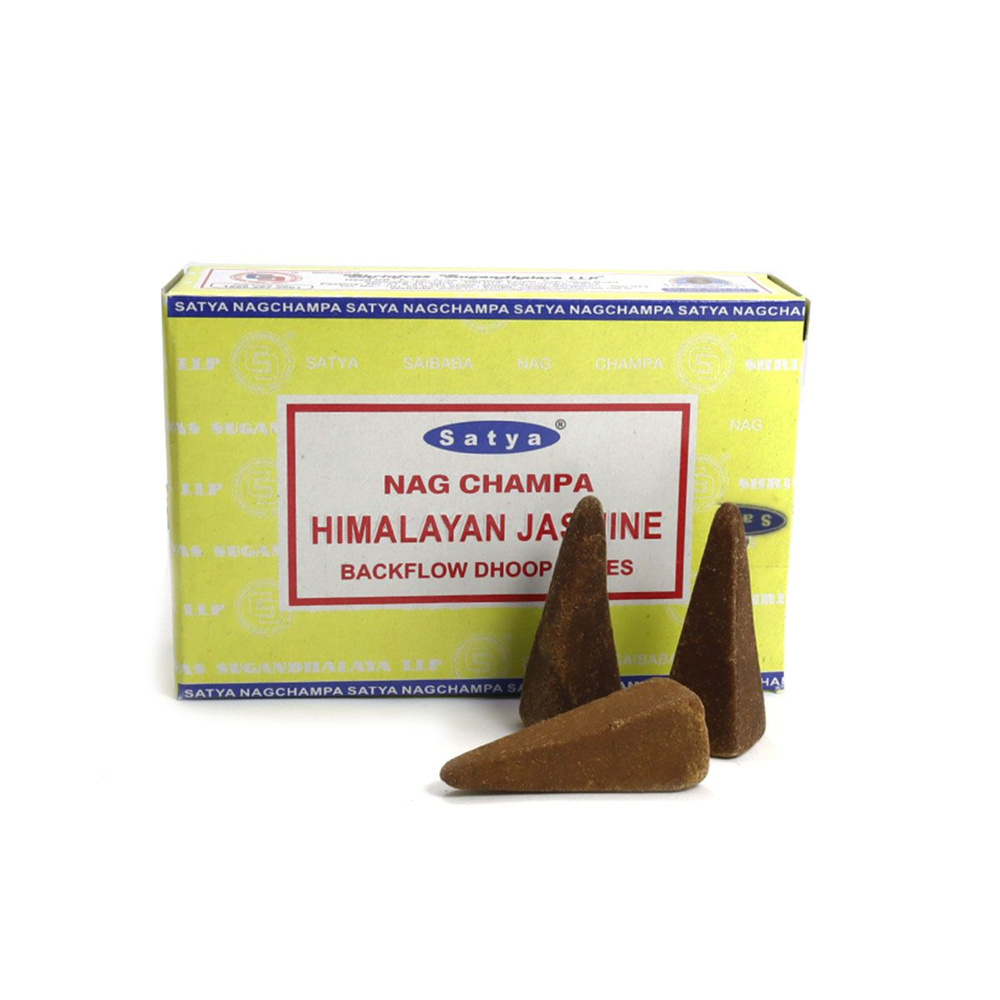 NAG CHAMPA HIMALAYAN JASMINE Backflow Dhoop Cones, Satya (НАГ ЧАМПА ГИМАЛАЙСКИЙ ЖАСМИН благовония пуля #1