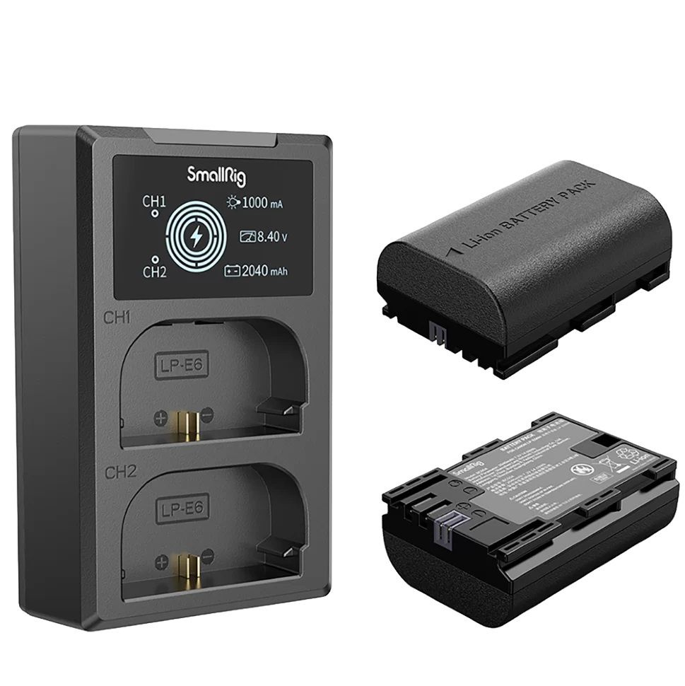 Зарядное устройство SmallRig 3821 + 2 аккумулятора LP-E6NH #1