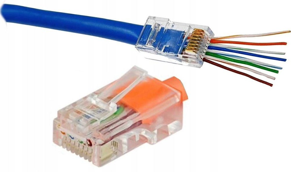 Вилка RJ-45 (8P8C) категория5e. - купить с доставкой по выгодным ценам ...