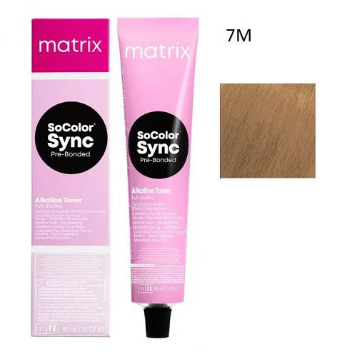 Крем краска MATRIX SoColor Sync Pre-Bonded 7M, 90 мл #1