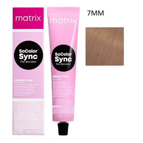 Крем краска MATRIX SoColor Sync Pre-Bonded 7MM, 90 мл #1