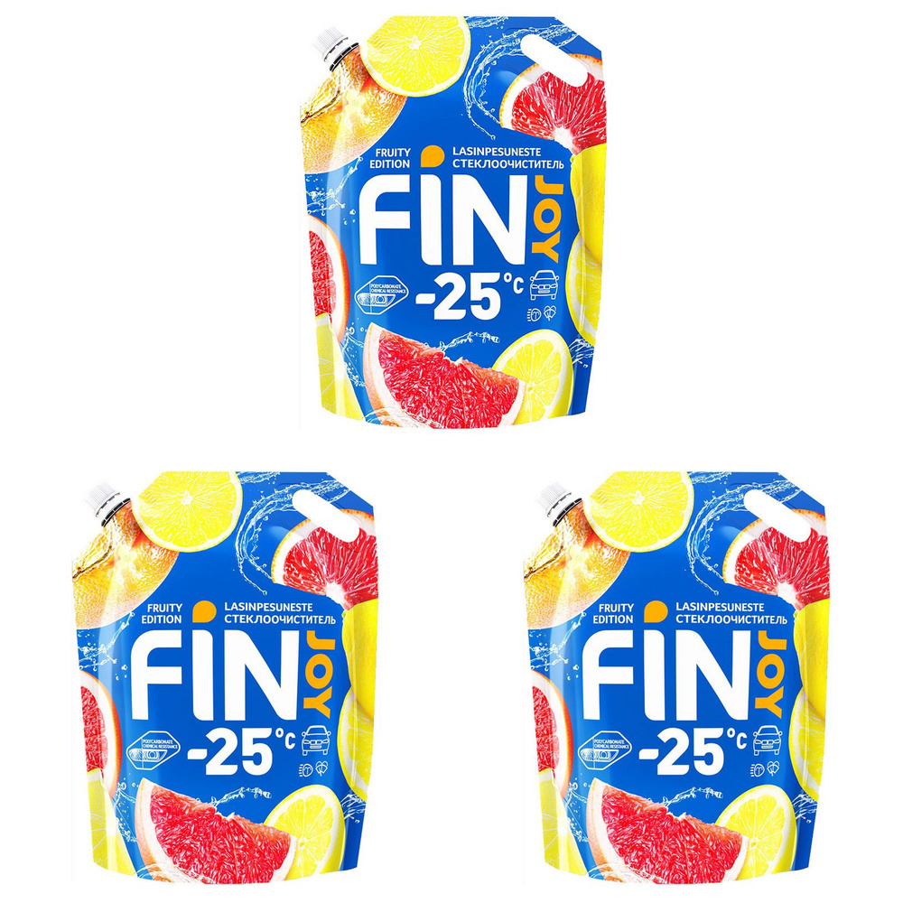 Стеклоомыватель Fin Joy Fruity зимний -25С 3 л (3 шт.) #1