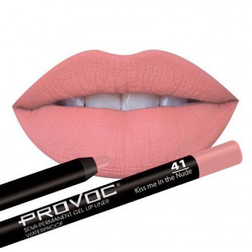 PROVOC, Гелевая подводка в карандаше для губ Lip Liner 41 Kiss me in the nude  #1