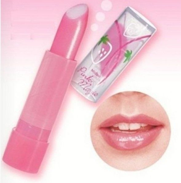 Проявляющаяся Гигиеническая Губная Помада Клубничная Магия Mistine Pink Magic Lip, 3.7 гр  #1