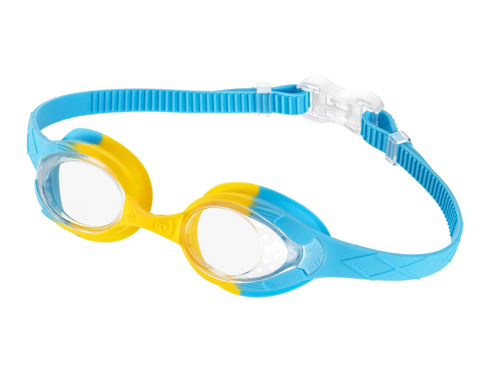 Очки для плавания детские, голубой-желтый / Плавательные очки для детей  #1