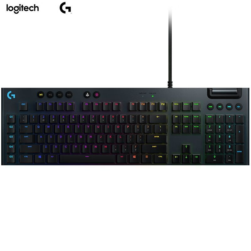 Logitech G Игровая клавиатура проводная Logitech G813,black, Английская раскладка, серый металлик  #1