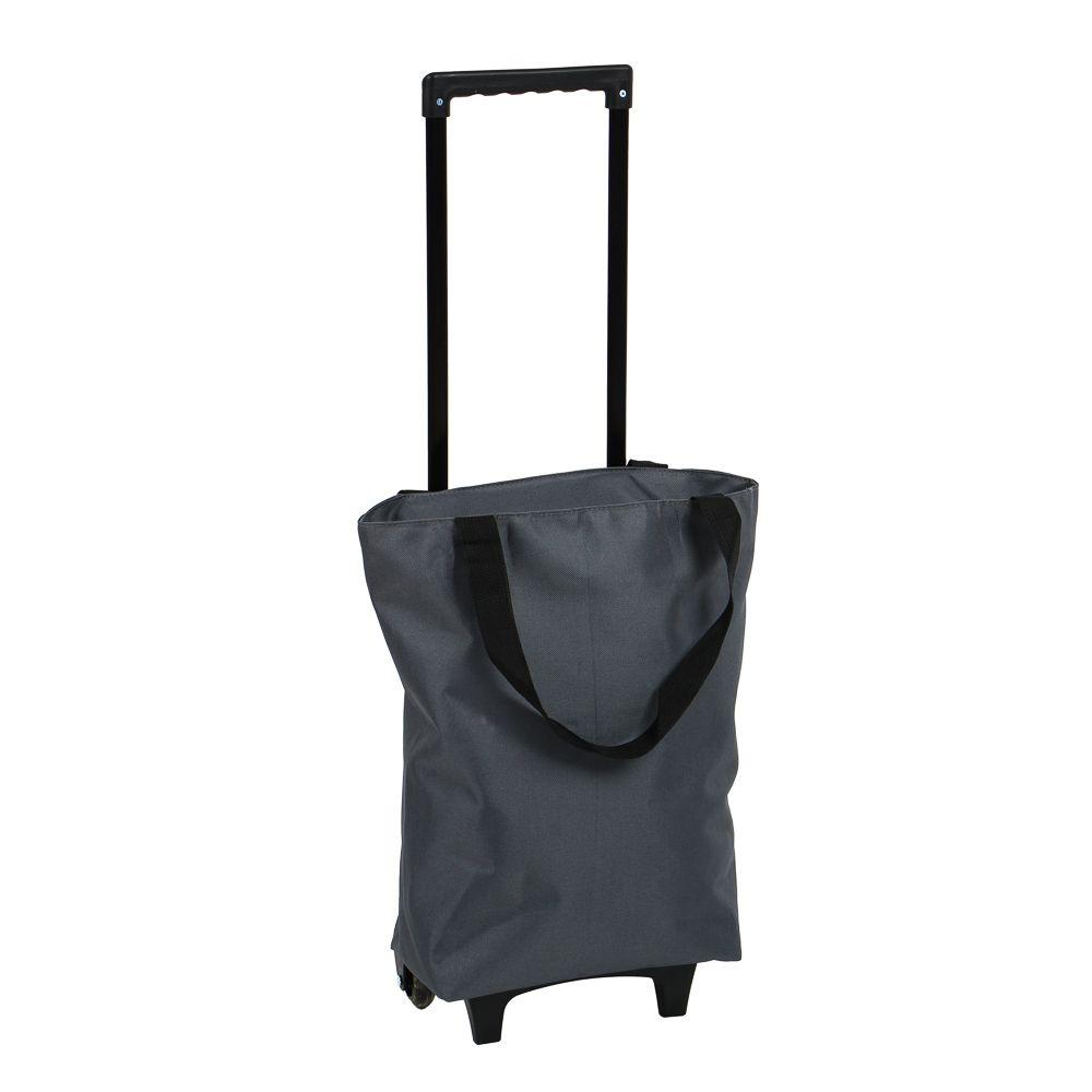 Тележка + сумка серый, с выдвижной ручкой, 84х26х18см, Vetta ткань оксфорд 600D, колеса ПУ, тележка-сумка #1
