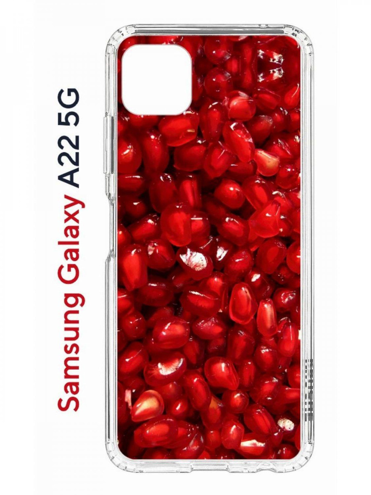 Чехол на Samsung Galaxy A22s, A22 5G Kruche Print Гранат, защитный ...