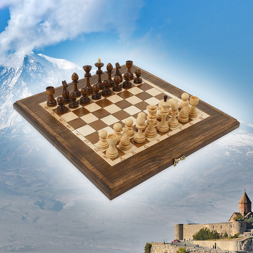 Шахматы и нарды деревянные 40 х 40 см бук Армения #1