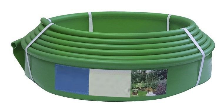 Бордюр из пластика,14 см х 10 м, толщина 1,5 мм зеленого цвета. Бордюр предназначен для разграничения #1