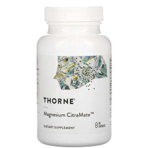 Thorne Research, Magnesium Citramate добавка с магнием 90 капсул #1