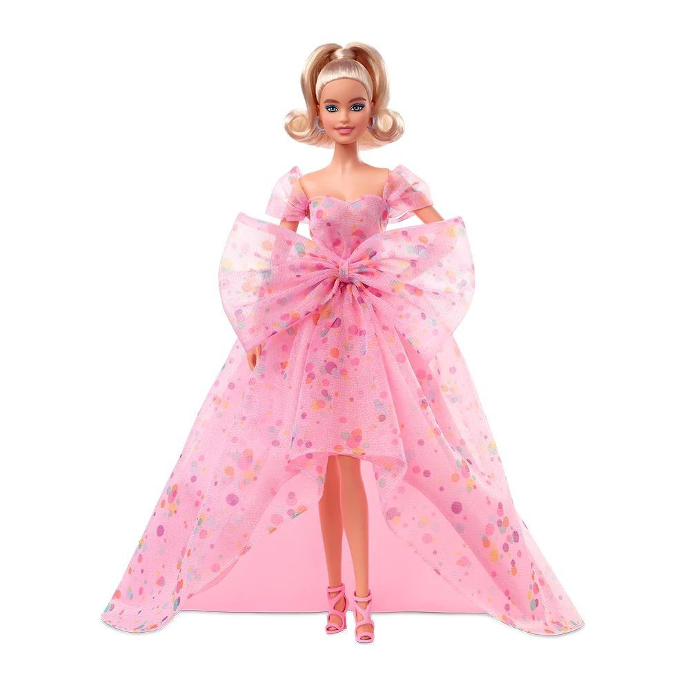 Кукла Barbie Birthday Wishes (Барби Пожелания в День Рождения в розовом платье с бантом)  #1