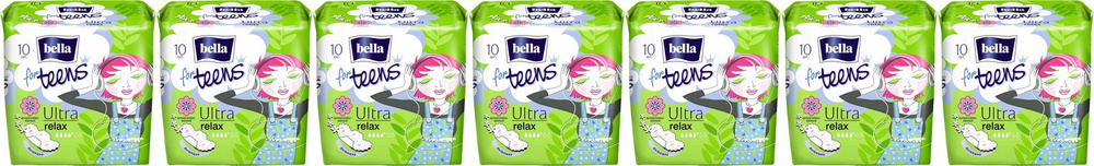 Прокладки Bella for teens Ultra Relax гигиенические, комплект: 7 упаковок по 10 шт  #1