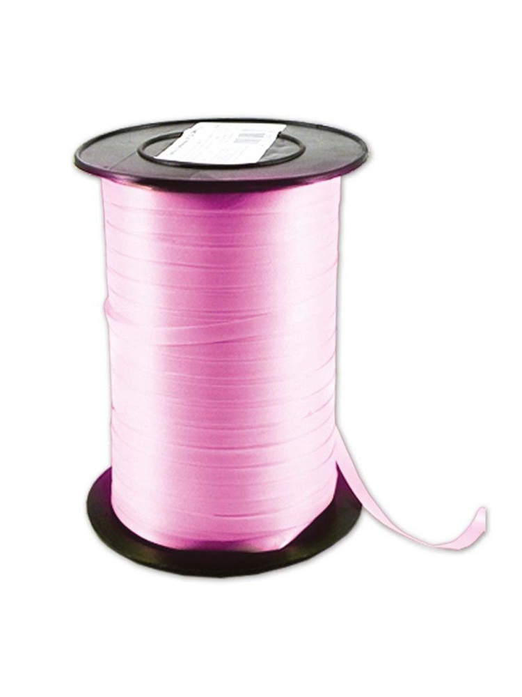 Лента упаковочная декоративная полипропиленовая Riota светло-розовый, 0,5 см х 500 м  #1