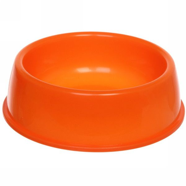 Миска пластиковая "Радуга-Пэт" 18х6см цвет оранжевый #1