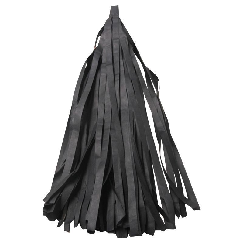 Гирлянда Тассел, Гирлянда растяжка для праздника, Черный, 35*12 см, 12 листов.  #1