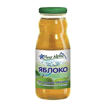 Сок детский Яблоко с 4 месяцев, Fleur Alpine, 200 г, Нидерланды ...