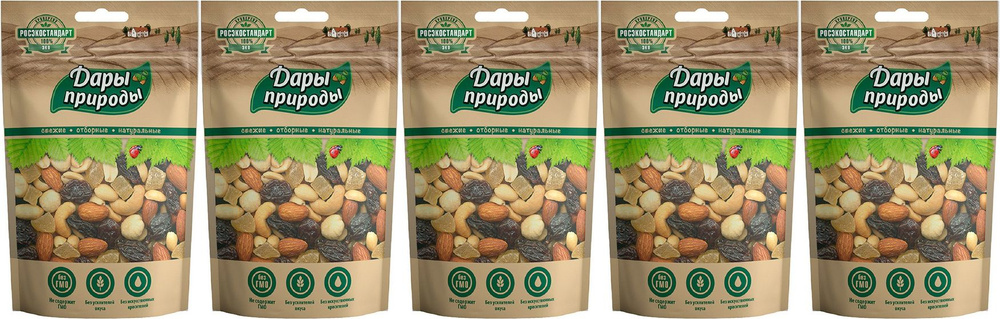 Ореховая смесь Дары Природы, комплект: 5 упаковок по 150 г  #1