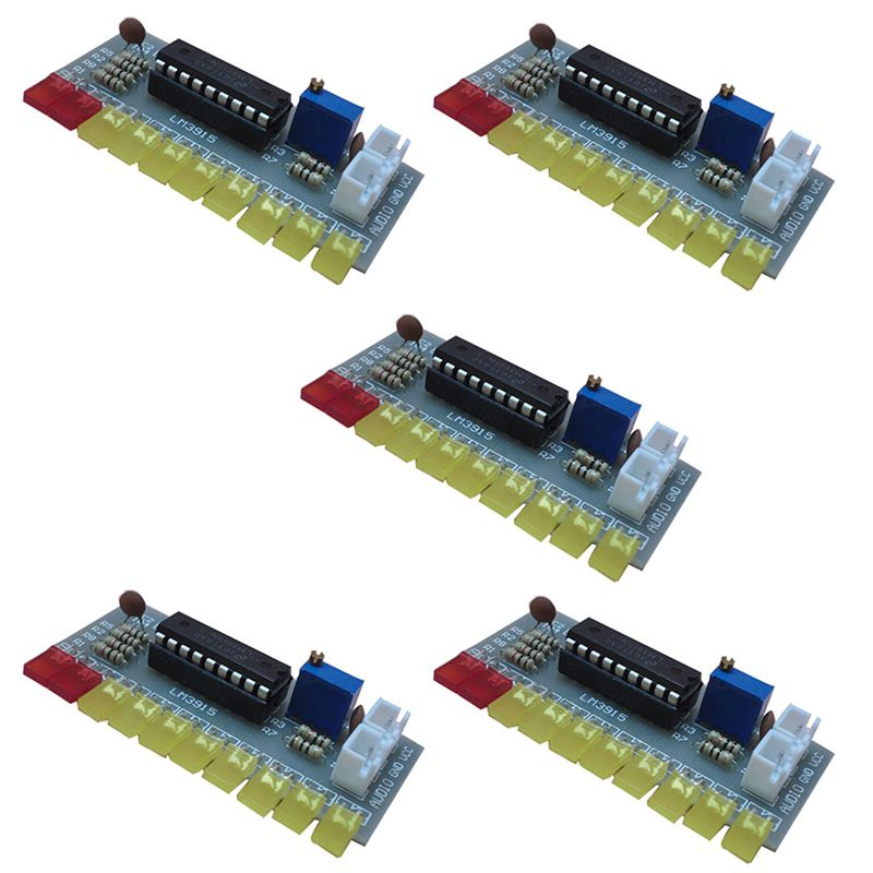 5X LM3915 Индикатор уровня звука Diy Kit 10 светодиодный звуковой ...