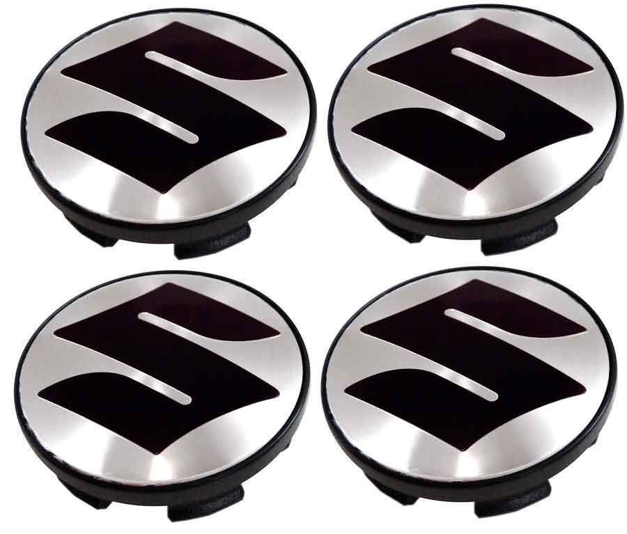 Колпачки на литые диски 60/54/10 мм - 4 шт / Заглушки ступицы Suzuki серебристые для дисков TG Raicing #1