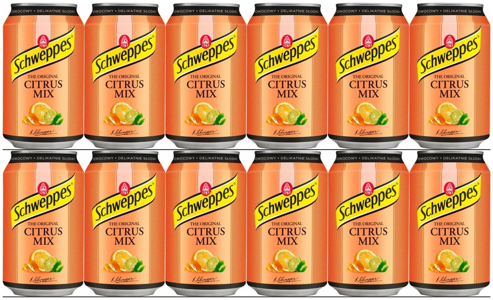 Газированный напиток Schweppes Citrus Mix (Швепс Цитрусовый Микс) 0.33 ...