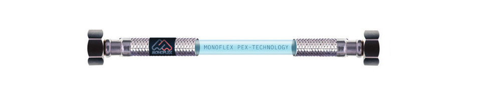 Гибкая подводка для воды 1/2" 80см, гайка-гайка MONOFLEX Pex-Technology 12мм, 1шт/уп  #1