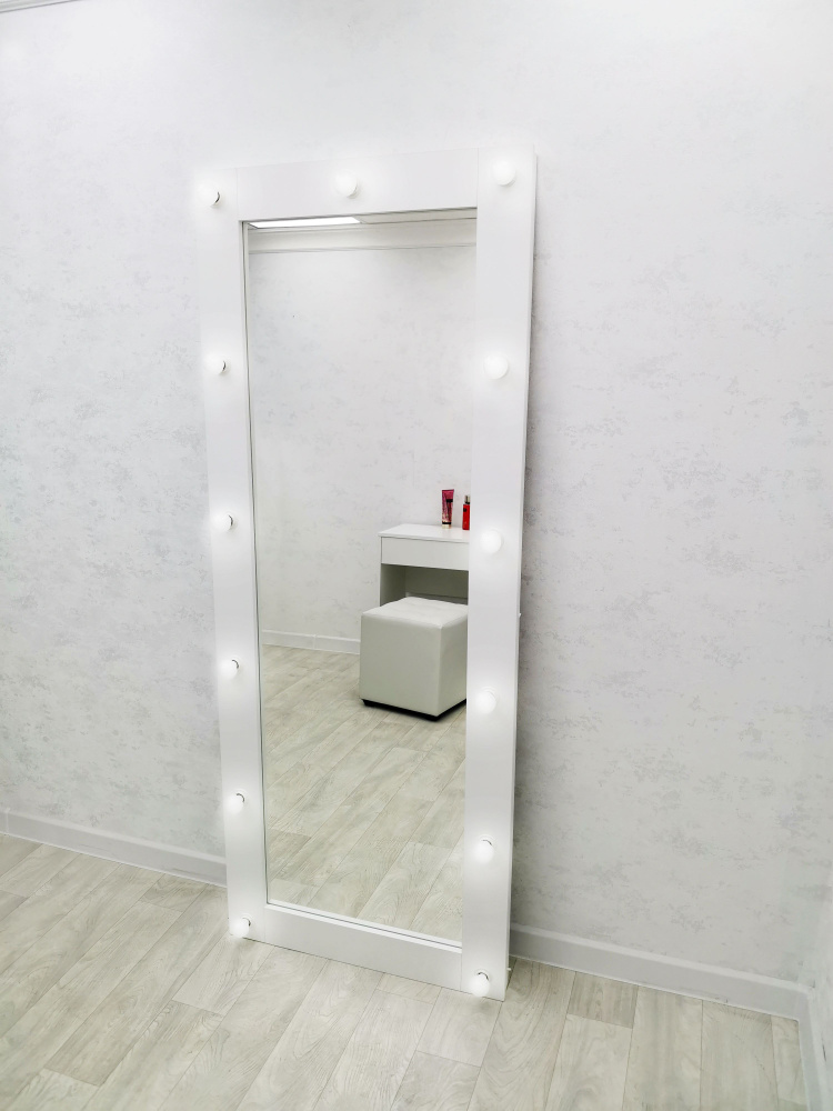 Гримерное зеркало GM Mirror 70см х 180см, белый / косметическое зеркало  #1