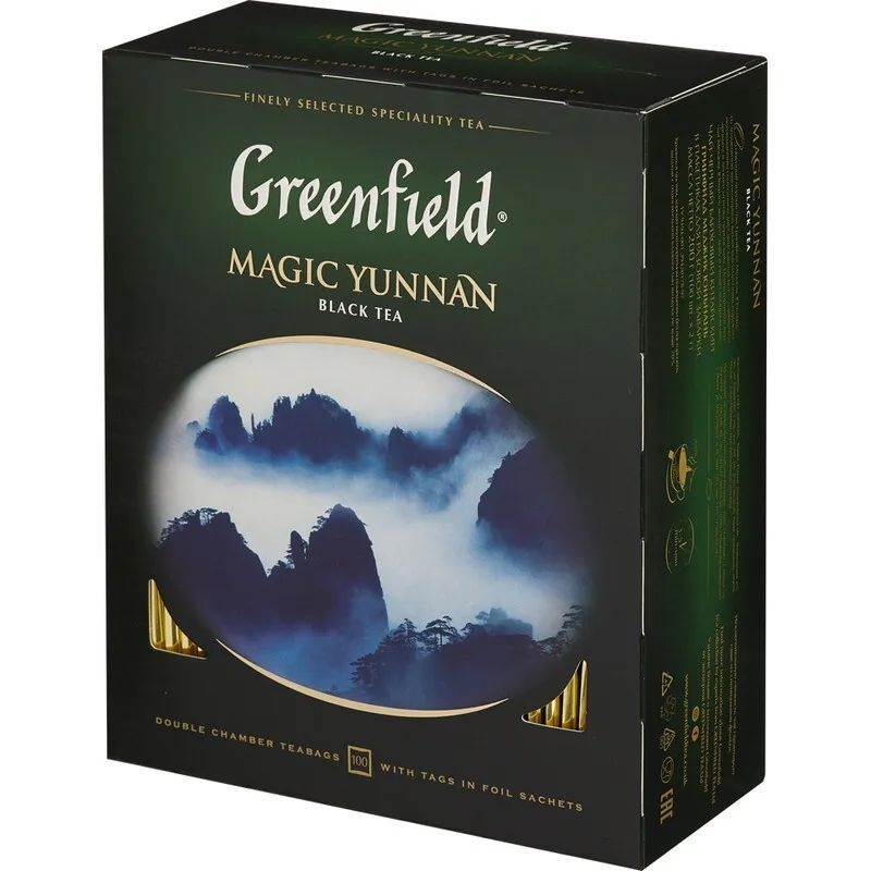 Чай Greenfield Magic Yunnan черн.фольгир 100 пак/уп #1