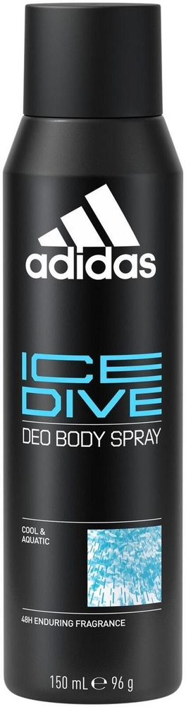 Дезодорант-спрей для тела Adidas Body Spray Ice Dive для мужчин 48 часов 150 мл (из Финляндии)  #1