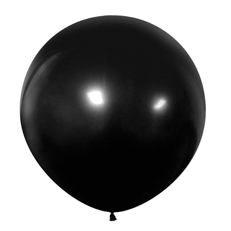 Латексный шар Черный, Пастель /36"/1 м/1 шт. #1