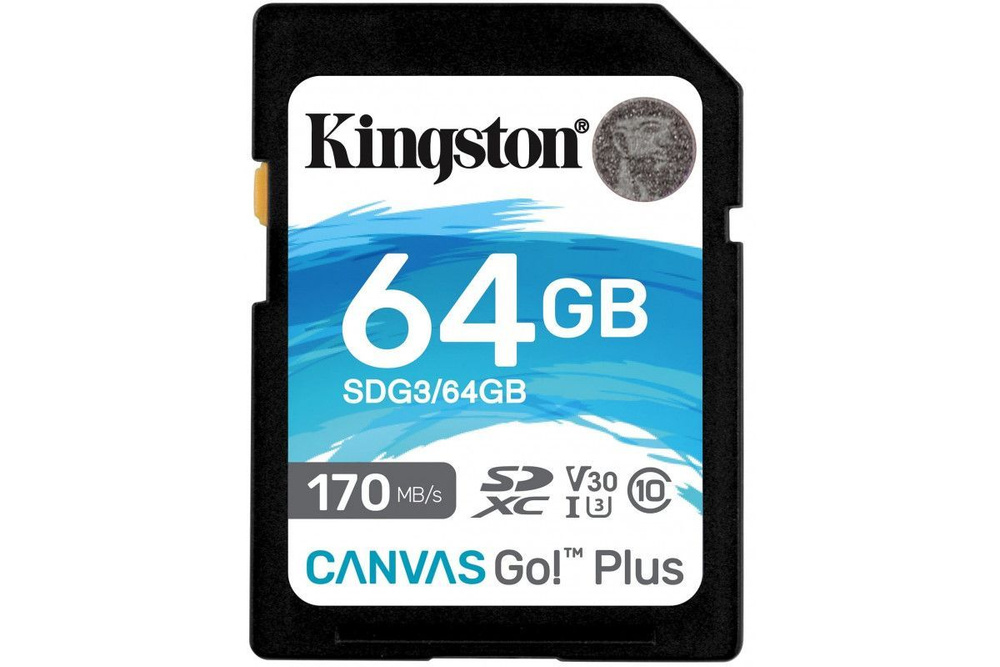 Карта памяти Kingston SDXC Canvas Go Plus Class 10 UHS-I U3 (170/70MB/s) 64GB #1