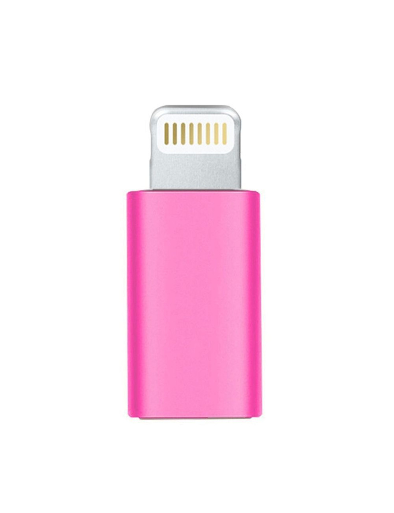 Адаптер-переходник LIGHTNING - MICRO USB (выход Лайтинг 8 пин / вход Микро ЮСБ) для iPhone  #1