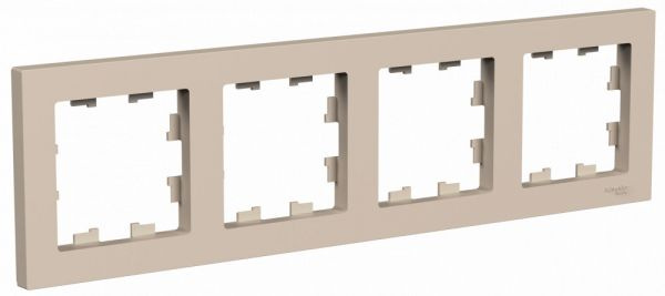 Systeme Electric AtlasDesign Песочный Рамка 4-постовая, универсальная, ATN001204  #1