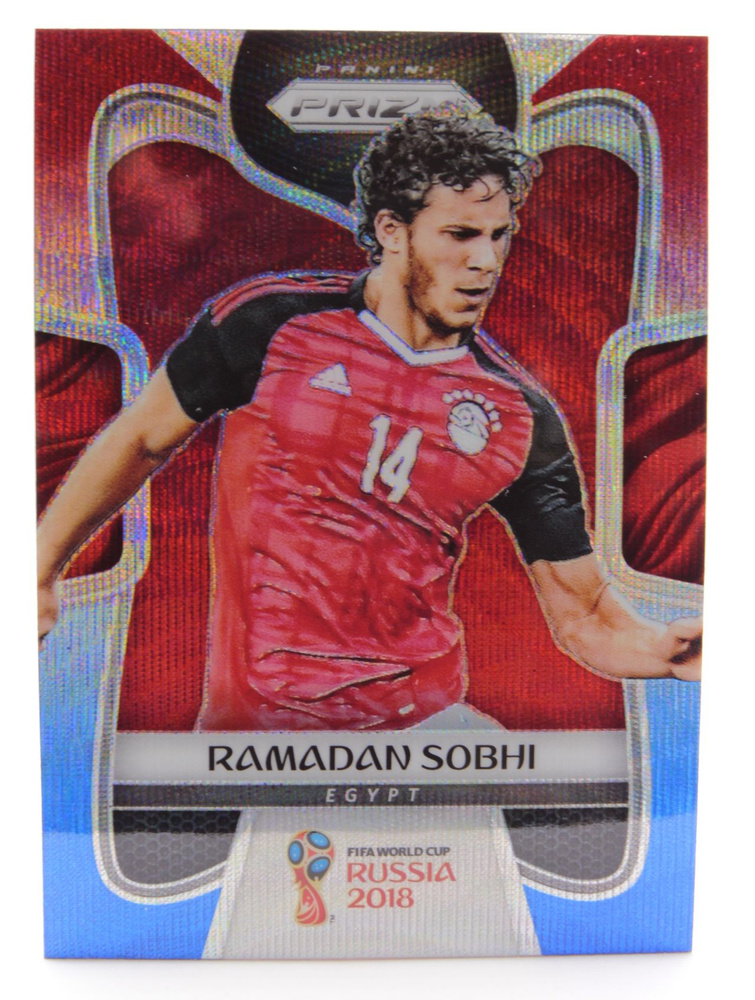 Коллекционная карточка Panini Prizm FIFA World Cup Russia 2018 - #60 Ramadan Sobhi - Red Blue Wave - #1