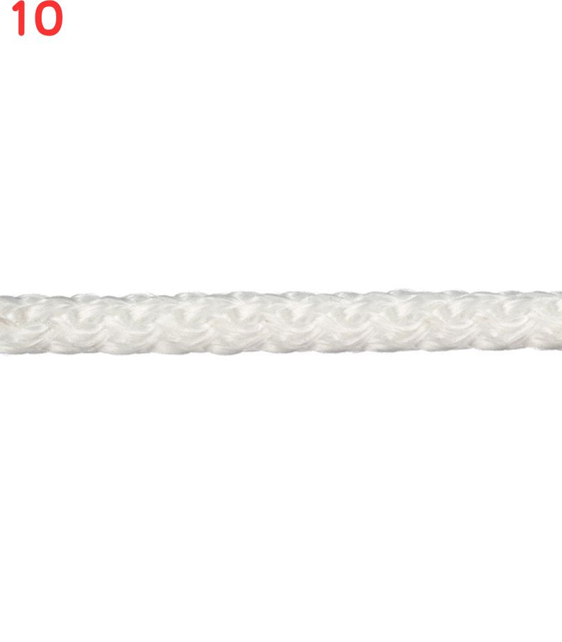 Шнур вязаный полипропиленовый 8 прядей белый d6 мм 15 м (10 шт.)  #1