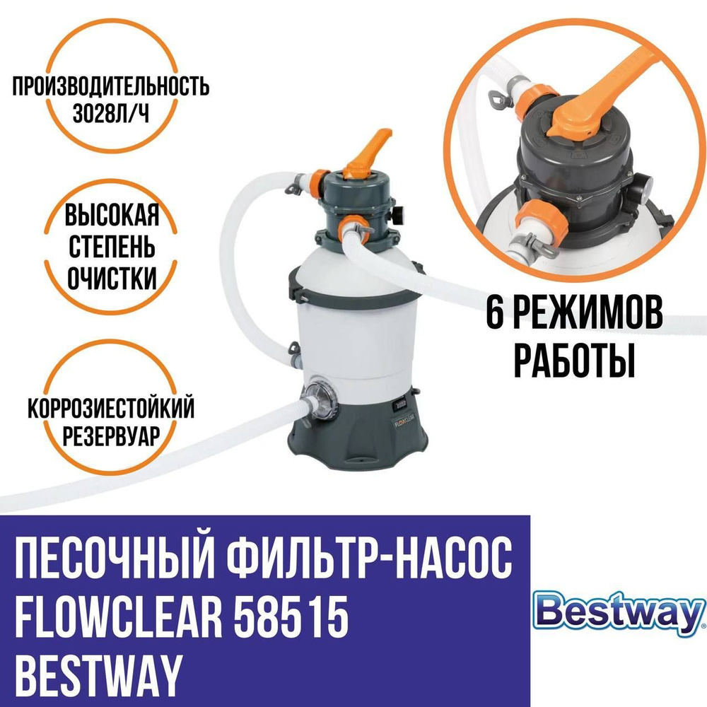 Песочный фильтр-насос Bestway "Flowclear" 58515 #1