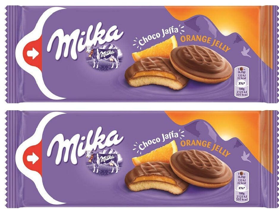 Печенье Milka Jaffa Orange/Милка Джафа Апельсин 147гр 2шт #1