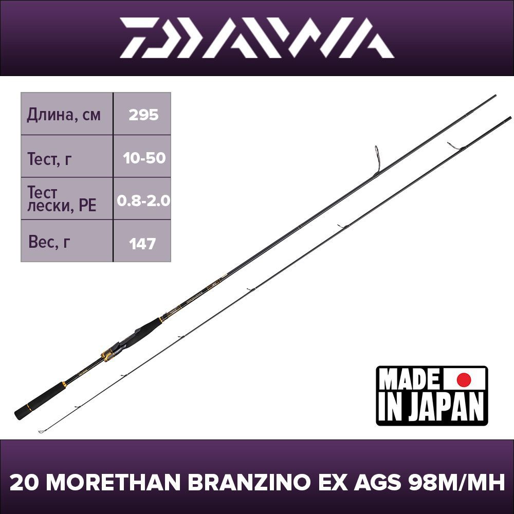 Спиннинг Daiwa 21 Morethan Branzino EX AGS 98M/MH #1