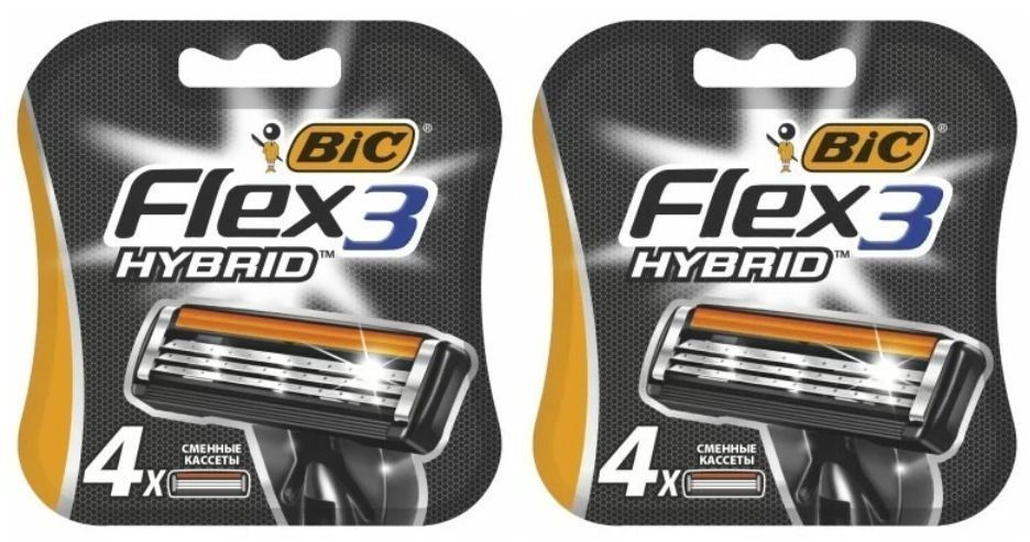 Bic Сменные кассеты для бритья Hybrid 3 Flex, 3 лезвия, 4 шт/уп, 2 уп/  #1