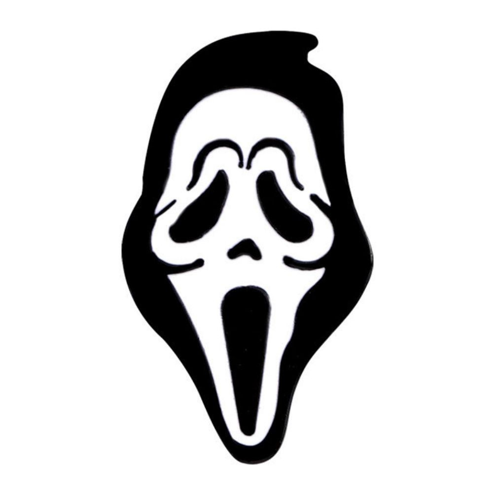 Значок металлический Крик "Маска призрачного лица", р-р 2,9х1,7 см  #1