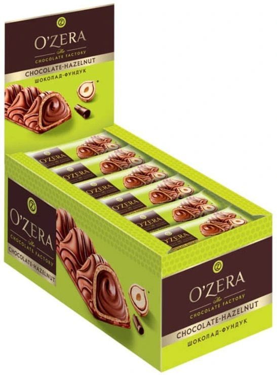 Вафельный батончик, орех в молочном шоколаде Chocolate Hazelnut, OZera, 24 шт * 23 г  #1