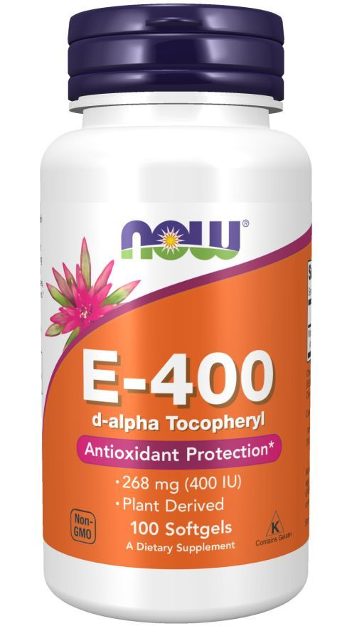 Витамин Е 400 со смешанными токоферолами, Vitamin E-400 D-Alpha Tocopheryl, 100 капсул  #1