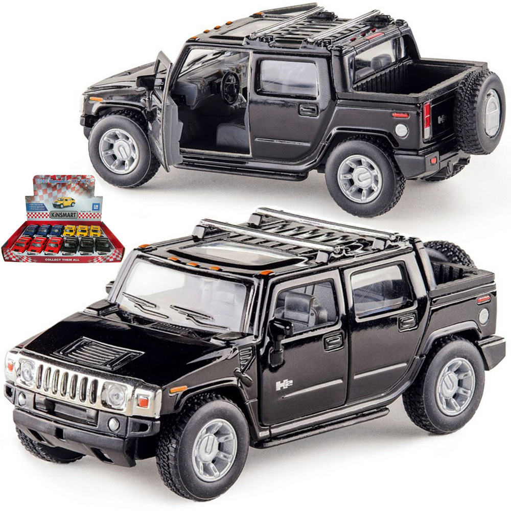 Металлическая машинка Kinsmart 1:40 2005 Hummer H2 SUT KT5097D инерционная / Черный  #1