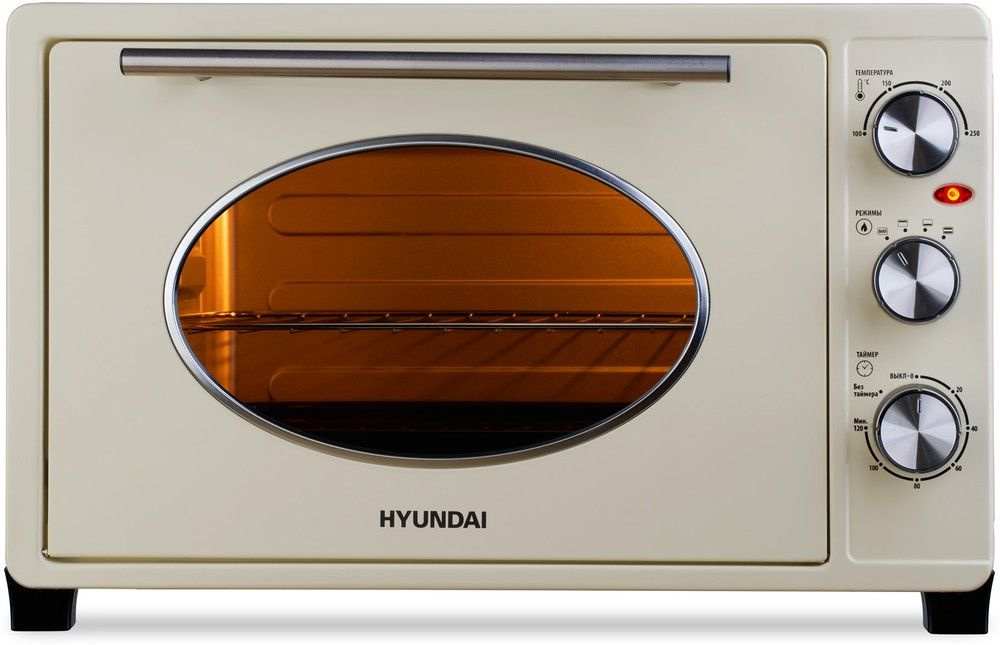 Мини-печь Hyundai MIO-HY084 33л. 1500Вт бежевый/хром #1