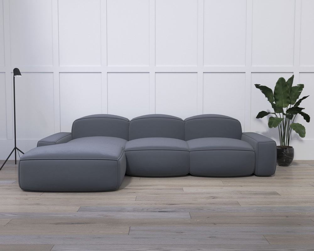 Модульный диван (комплект) "Баст" с оттоманкой, механизм Нераскладной, 330x185x80 см НЭНДО  #1