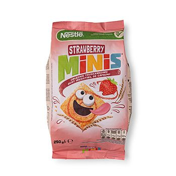 Завтрак готовый Strawberry Minis клубничные, Nestle, 250 г, Польша - в заказе 1 шт.  #1