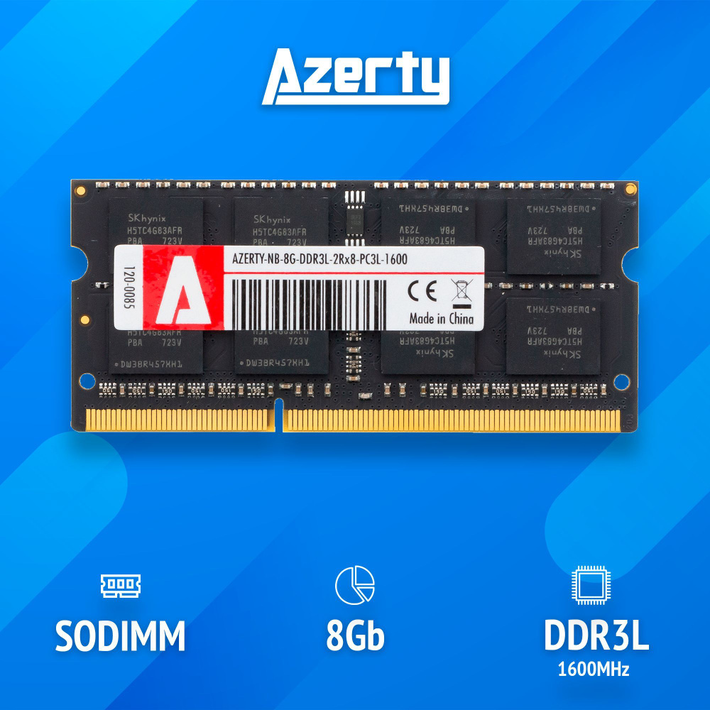 Azerty Оперативная память SODIMM 8Gb NB-8G-1600 1x8 ГБ (120-0085) #1